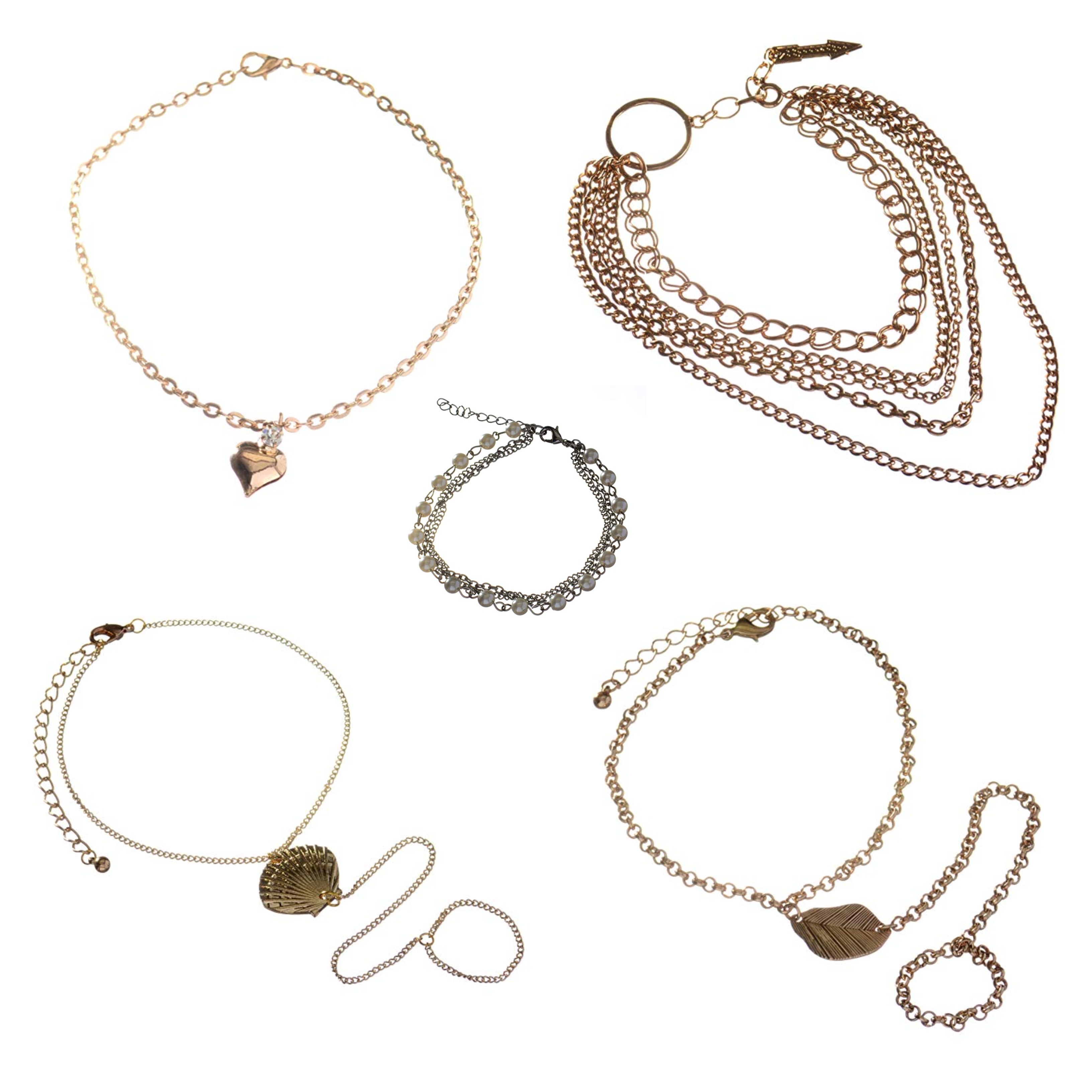 Wholesale Joblot Of Summer Beach Metal Anklets In A Range Of Styles