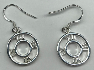 Wholesale Joblot of 10 Ladies Silver Roman Numeral Dangle Earrings