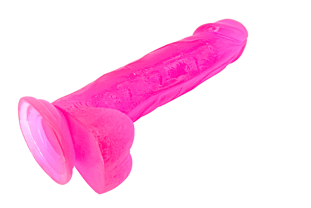 6pc x  8″ Big Realistic Suction Cup Dildo, Black & Pink 3pc each colour | GCAP022