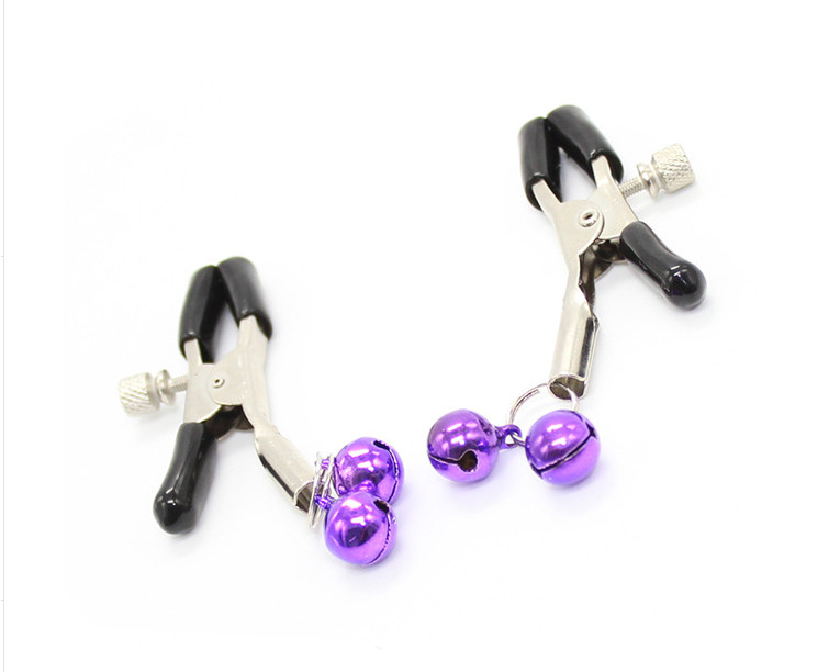 20pc (10pairs) Nipple Clamps with Bells Purple Silver Adult Game Play |UK SELLER|GCAP030