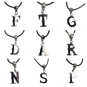 Wholesale Joblot of 360 Silver & Black Colour Letter Fashion Necklaces