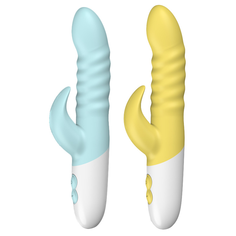 5 pcs - 12 Modes Rechargeable G-spot Vibrator with Vibrating Tongue In Yellow and Light Blue - Random Colours|GCAP096-Yellow/Light Blue|UK SELLER