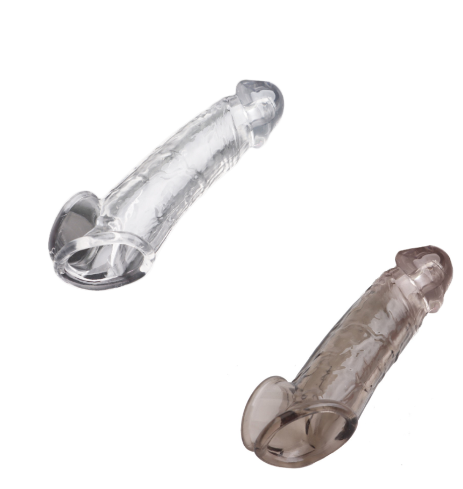 20 pcs - Penis Extender with Ball Loop - 2 Random Colours - Clear and Grey|GCAP108-Clear/Grey|UK SELLER