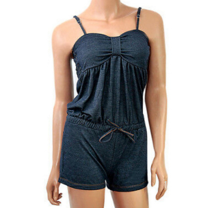 One Off Joblot of 6 Women's CHICKSTER Denim Effect Playsuit / Jumpsuit