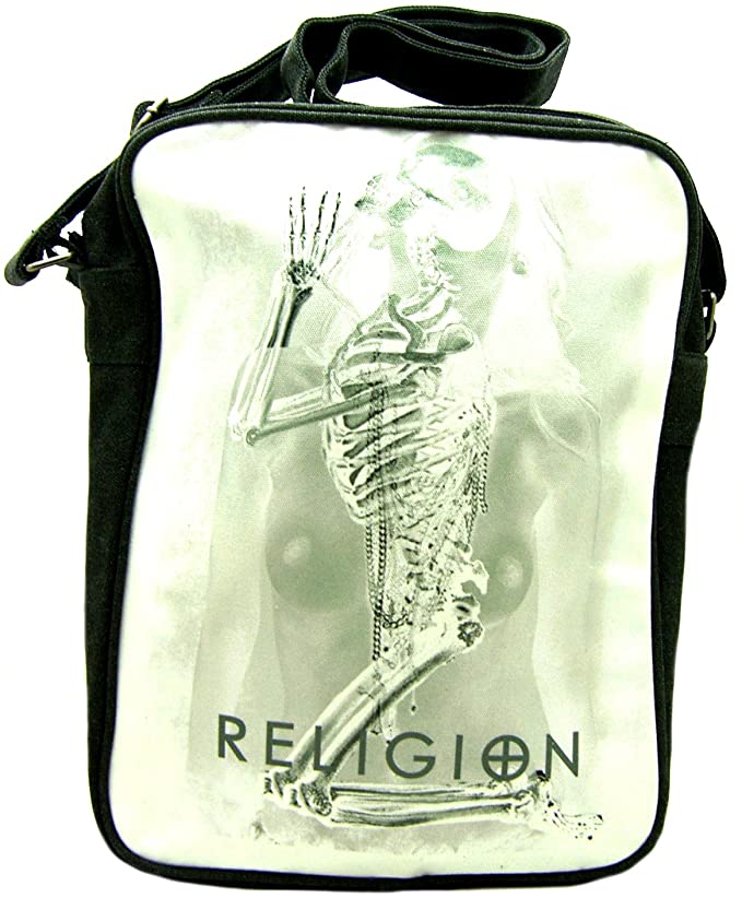 10 Religion Scull Shoulder / Man Bags / Messenger Fashion Bags - White Black