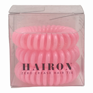 Wholesale Joblot of 100 HAIRON Zero Crease Pink Hair Ties (3Pcs)