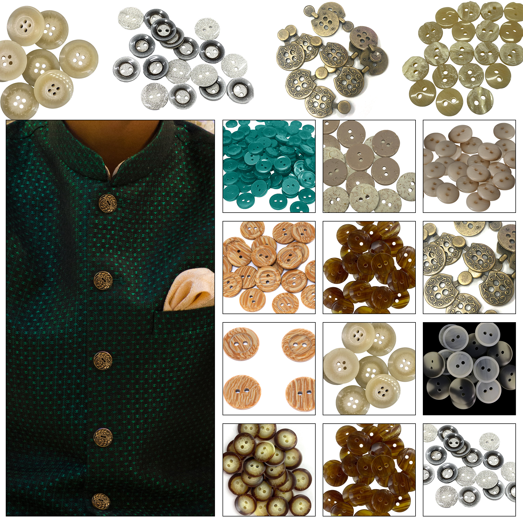 Mixed Buttons Joblot 100pcs Random Color and Size