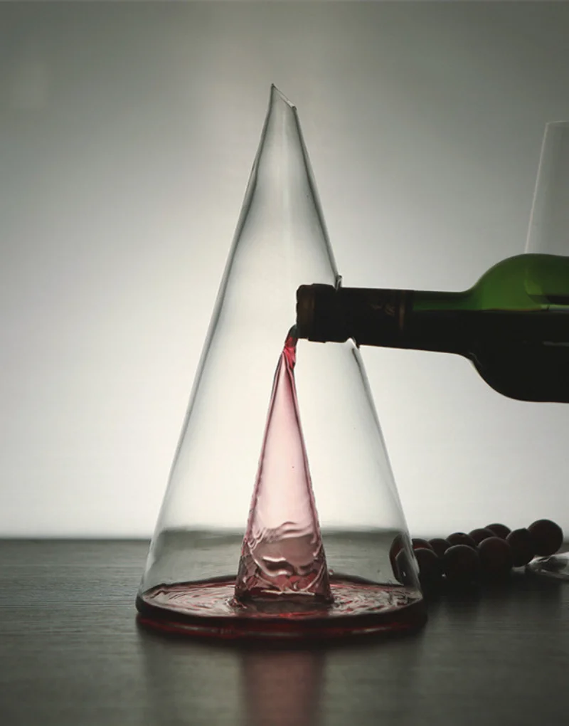 Handmade Glass Pyramid Decanter