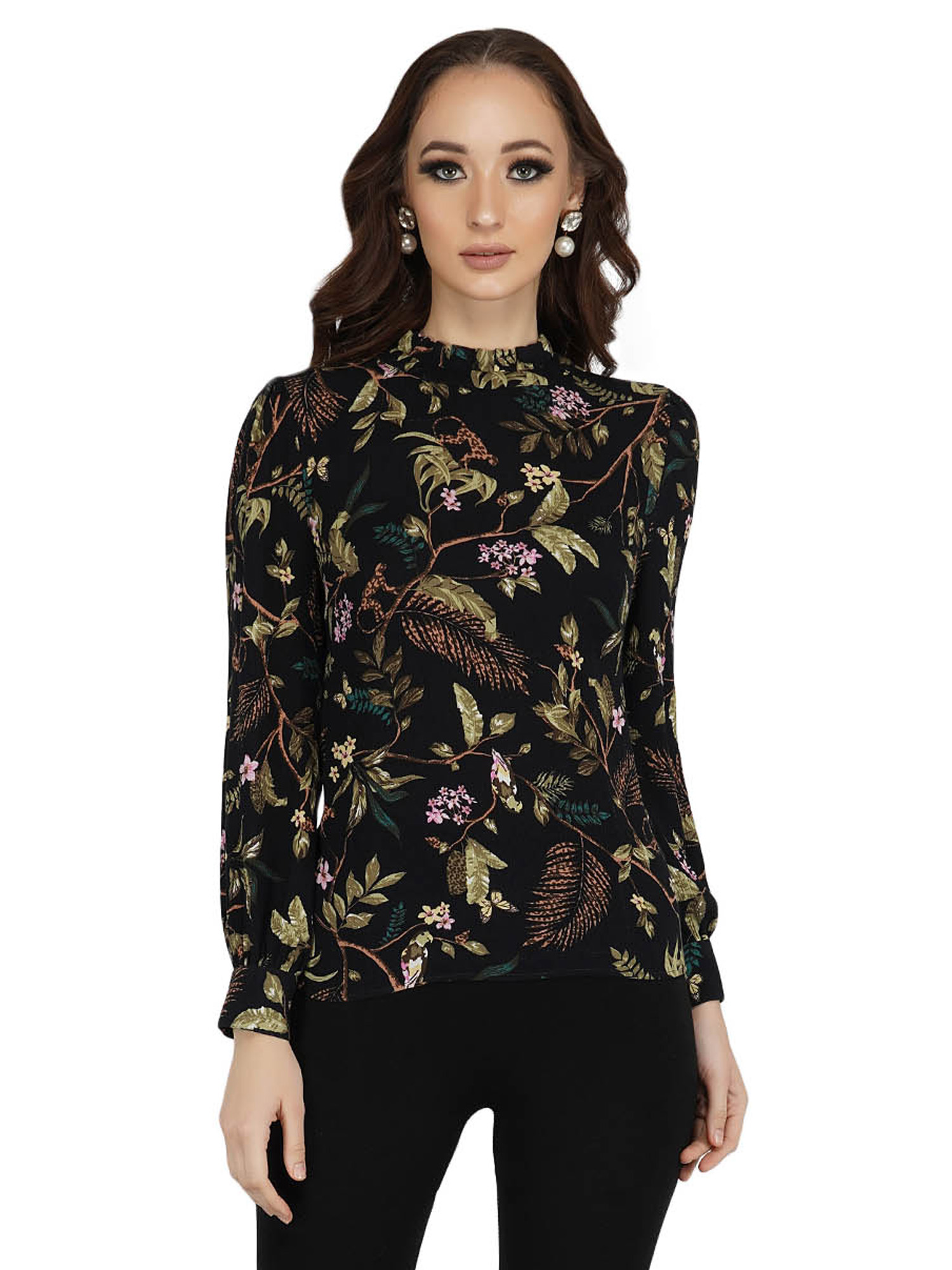 WOMENS LONG SLEEVE PRINTED TOPS 