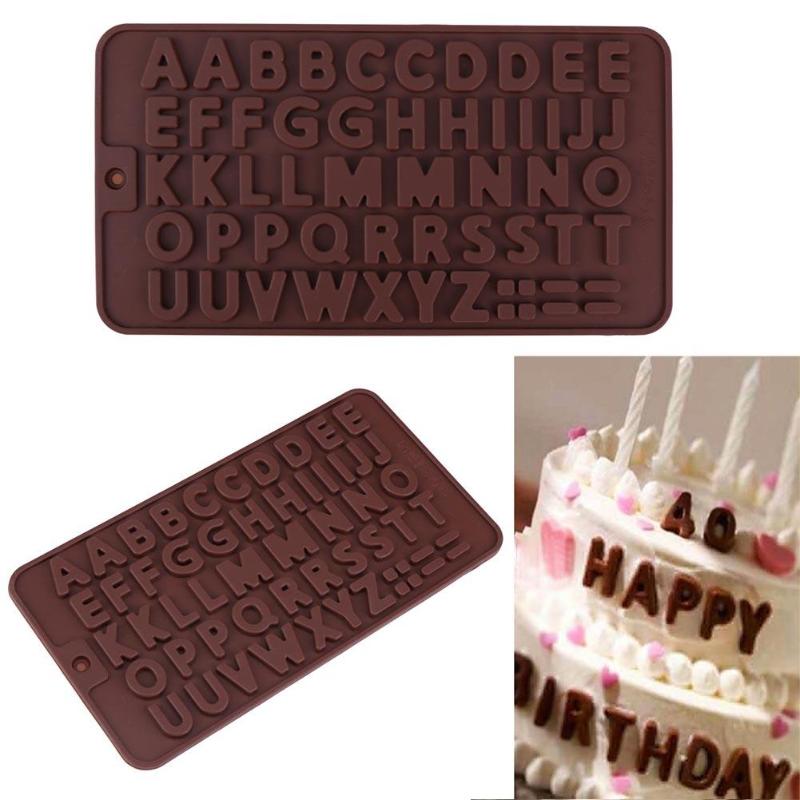 Wholesale Joblot of 305 Pcs--Albhabet Letters Silicone Mould Chocolate Fondant Jelly Ice Cube Mold Baking Kids Lolly Birthday Fun Kitchen Party Home 