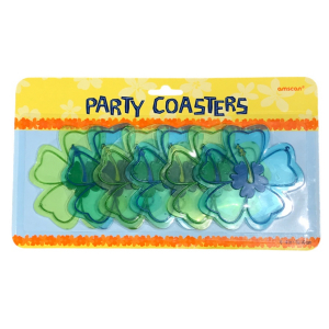 One Off Joblot of 50 Amscan Plastic Floral Party Coaster Packs (6Pcs)