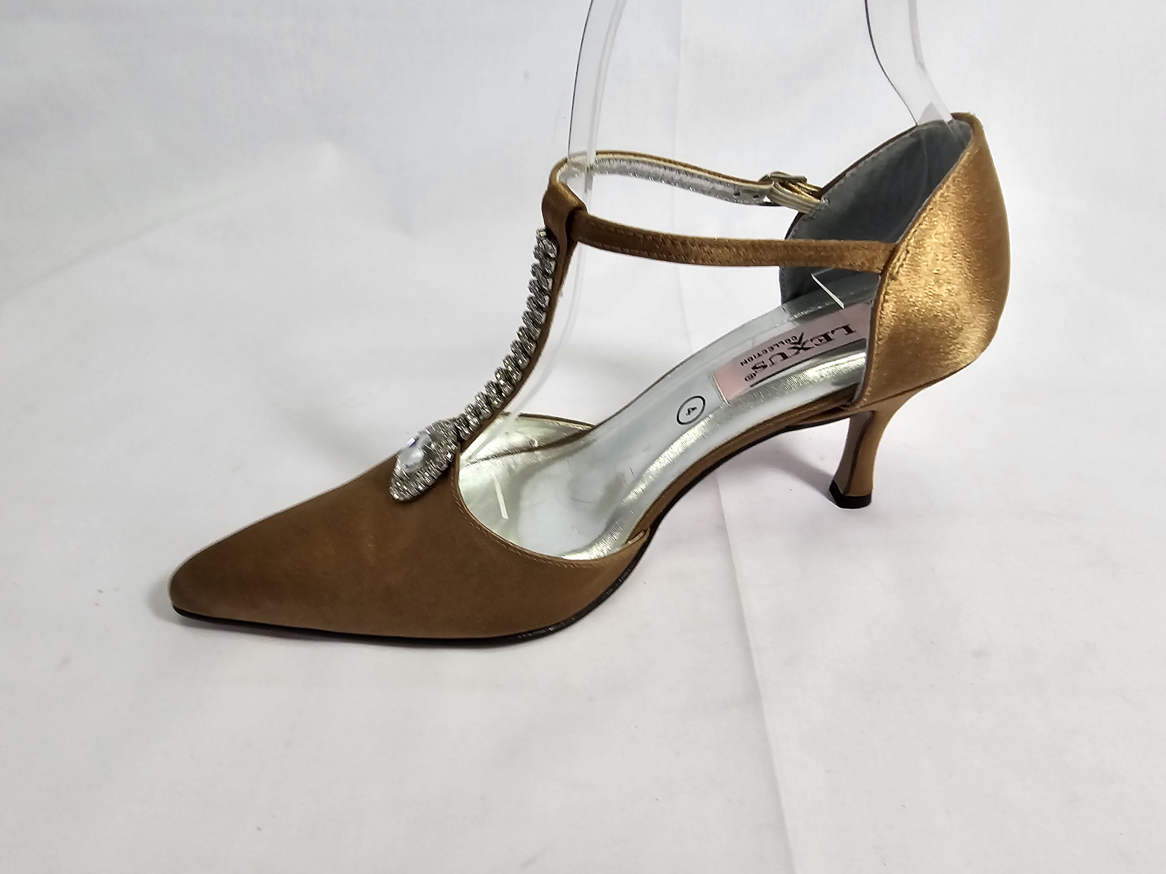 Womens Shoe, with Diamante Trim Lexus Branded Bronze Colour