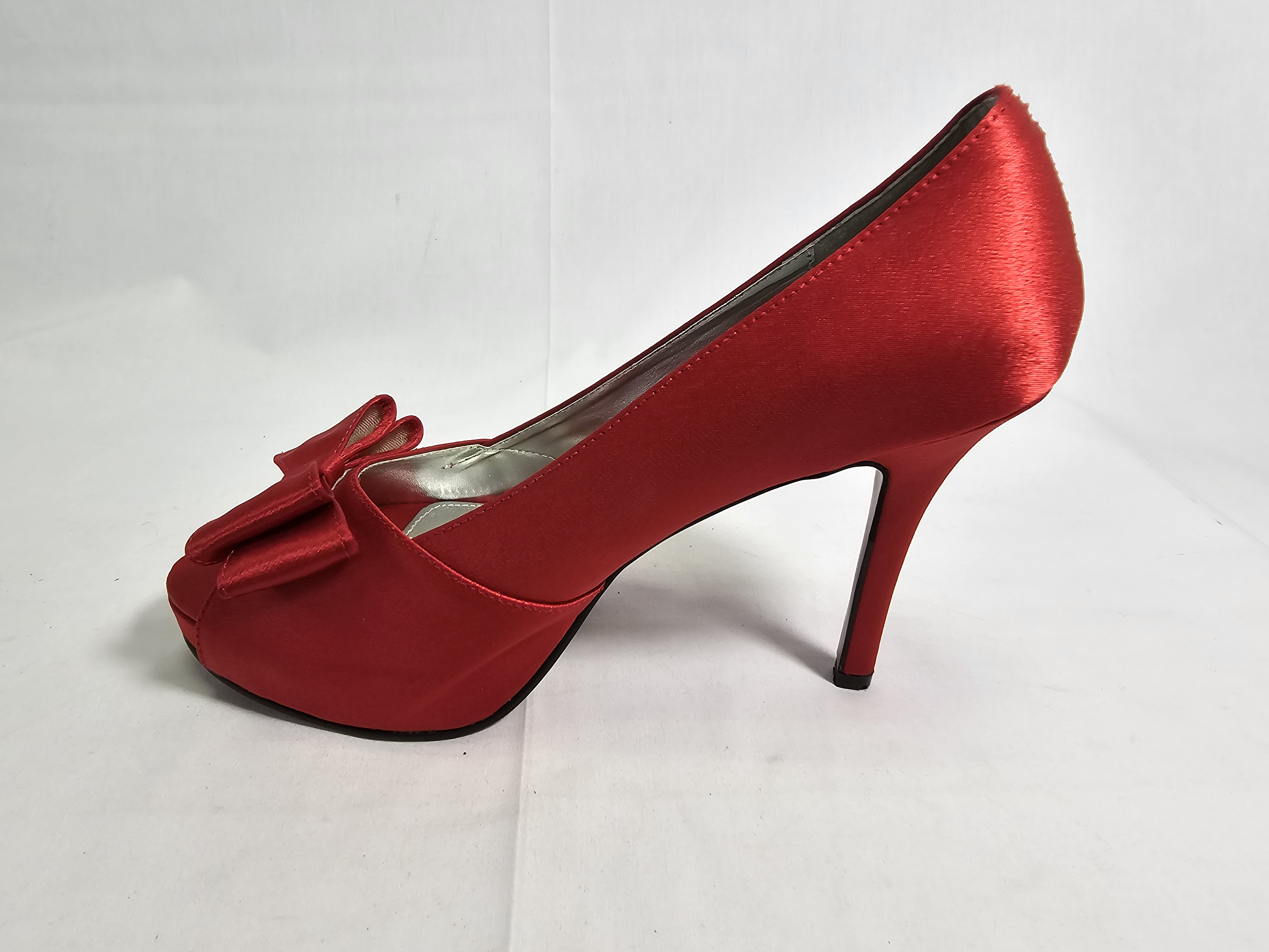 Womens Platform Open Toe Shoe, with Bow