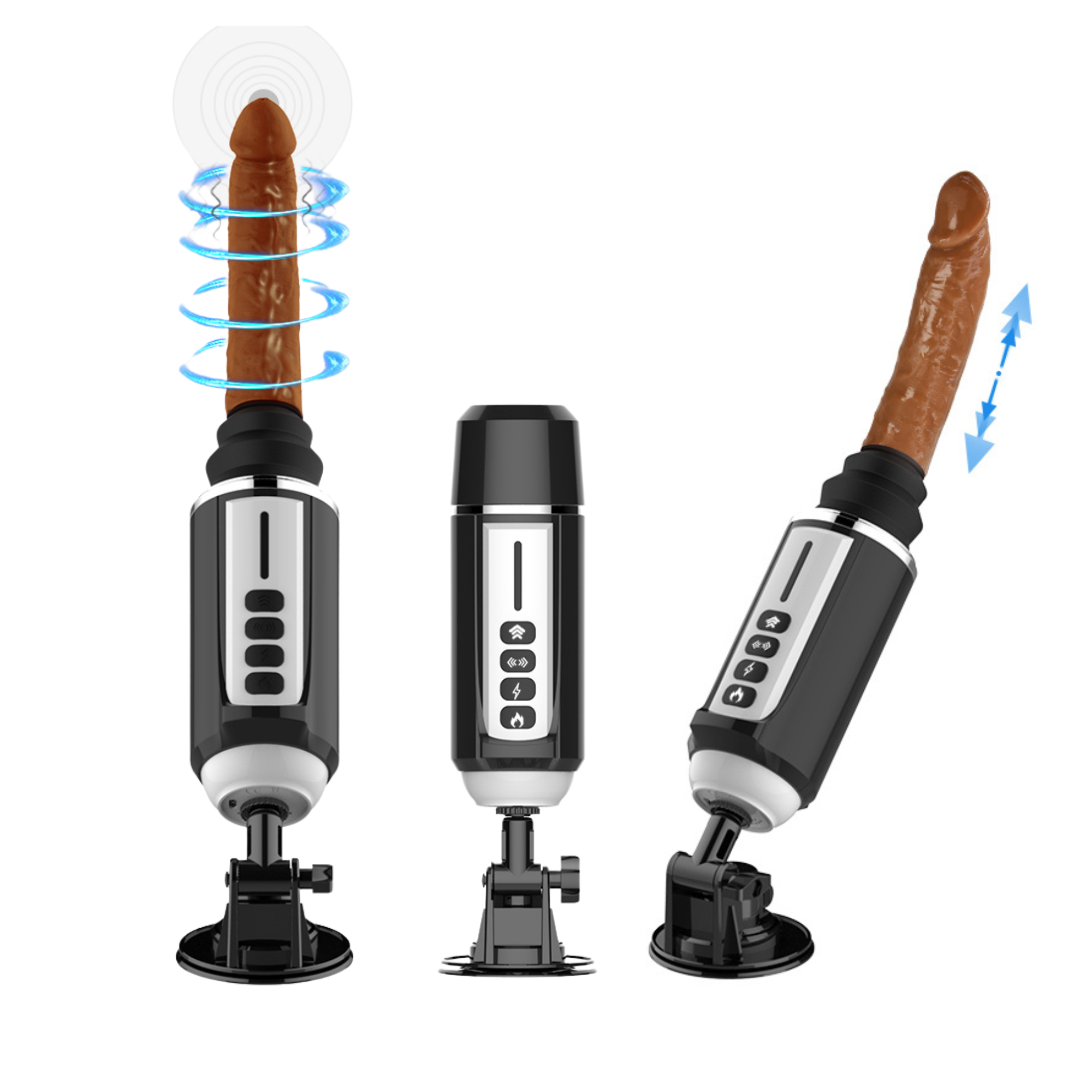 5pcs-Automatic Telescopic Heating Dildo Sex Vibration Machine|GCAP188-5pcs|UK seller