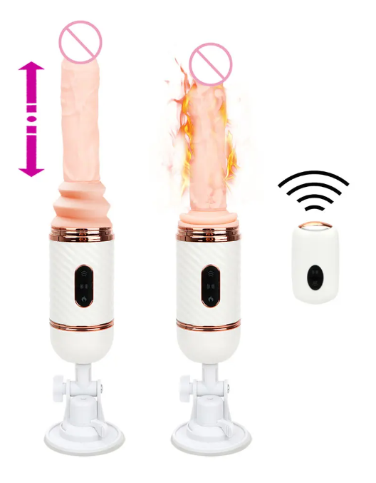 5pcs-Heated Telescopic Dildo Vibrator with Wireless Remote Control|GCAP193-5pcs|UK seller