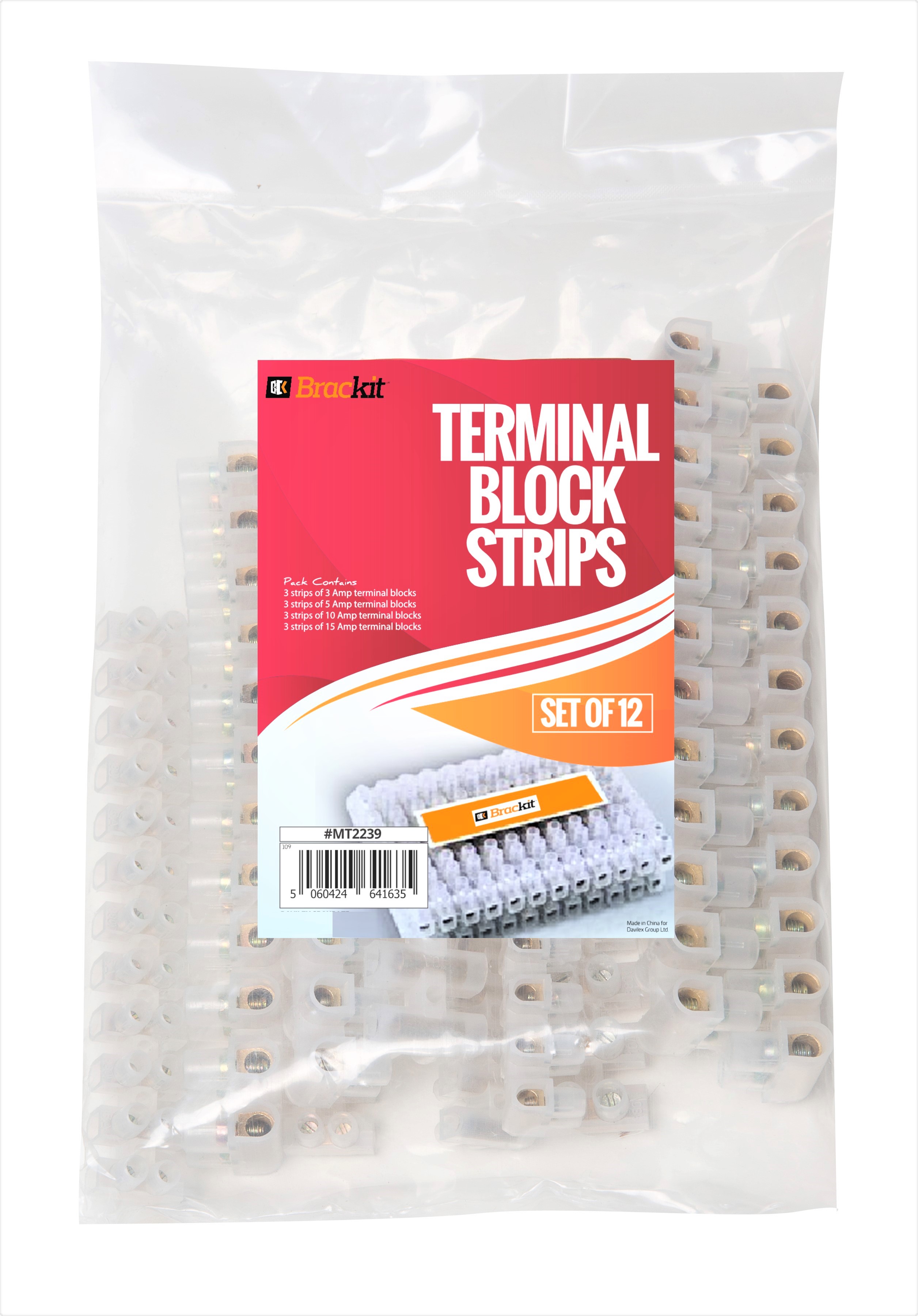 Pallet Load Job lot containing 1960 x Terminal Blocks Wire Connectors - Bulk Pack of 12 - Multi Size - Clear Electrical Terminal Blocks - 4 Sizes (3A/