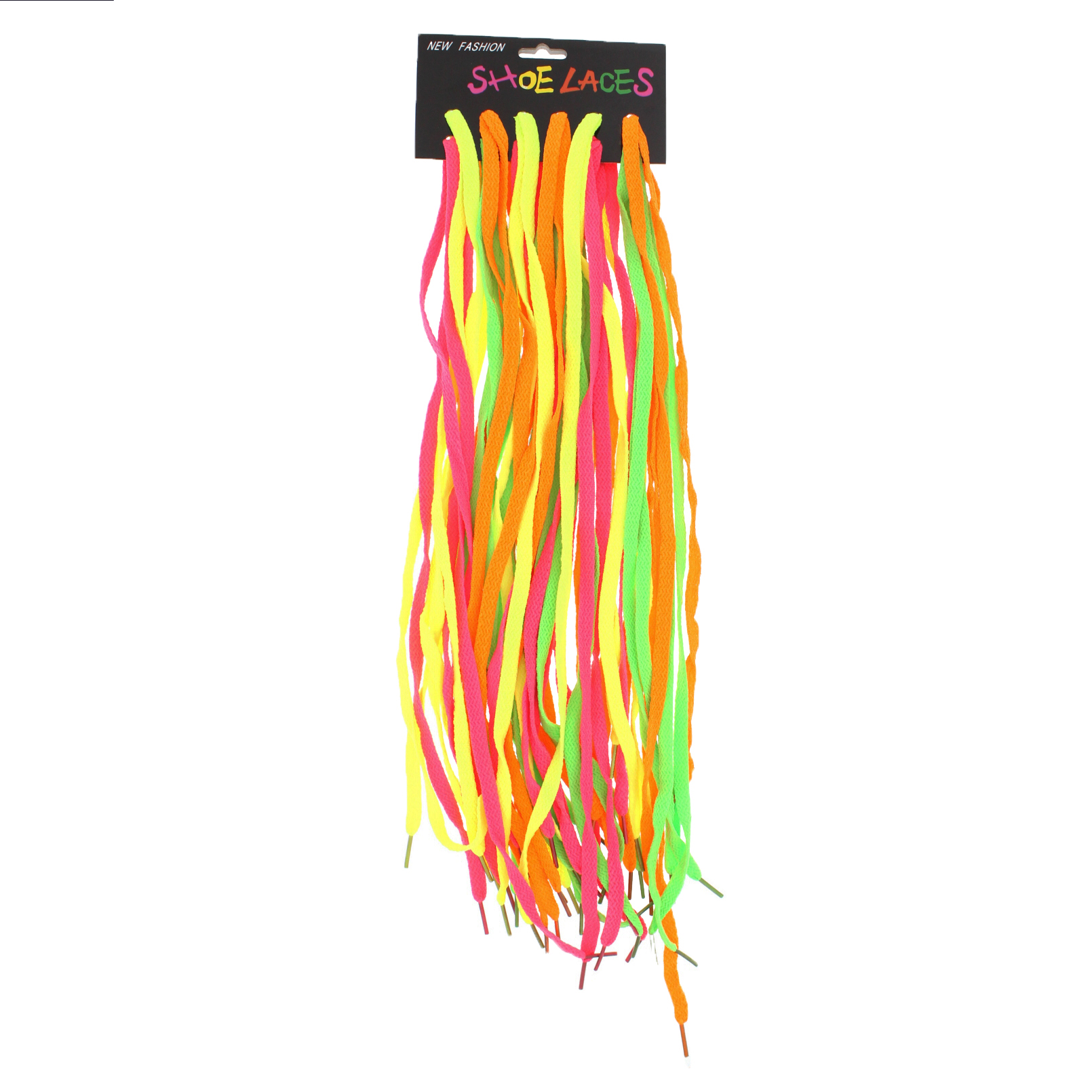 1200 cards of 12 Pairs of Assorted Neon Shoelaces