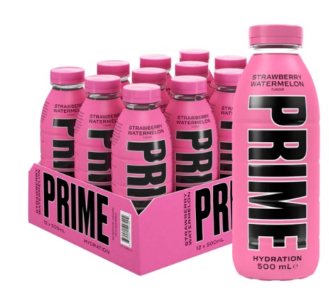 Brand New Pallet - Strawberry Watermelon PRIME 500ML (BEST BEFORE 31/08/2024) - 1584 Bottles - RRP £3168