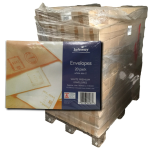 One Off Pallet of 4,176 Safeway C6 White Premium Envelope Packs (20Pcs)