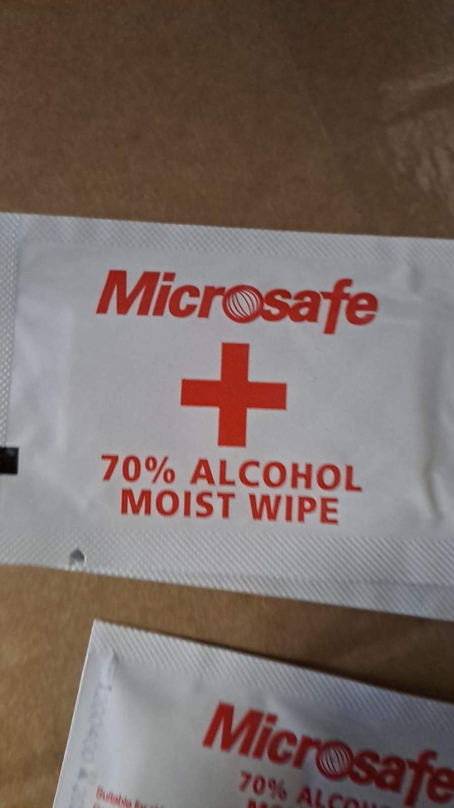 wipes individual 70% alcohol 