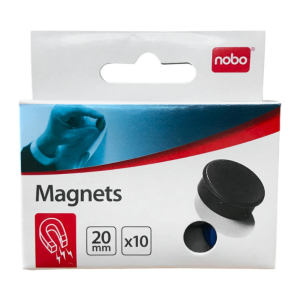 One Off Joblot of 299 Nobo Blue 20mm Magnets (Pack of 10)