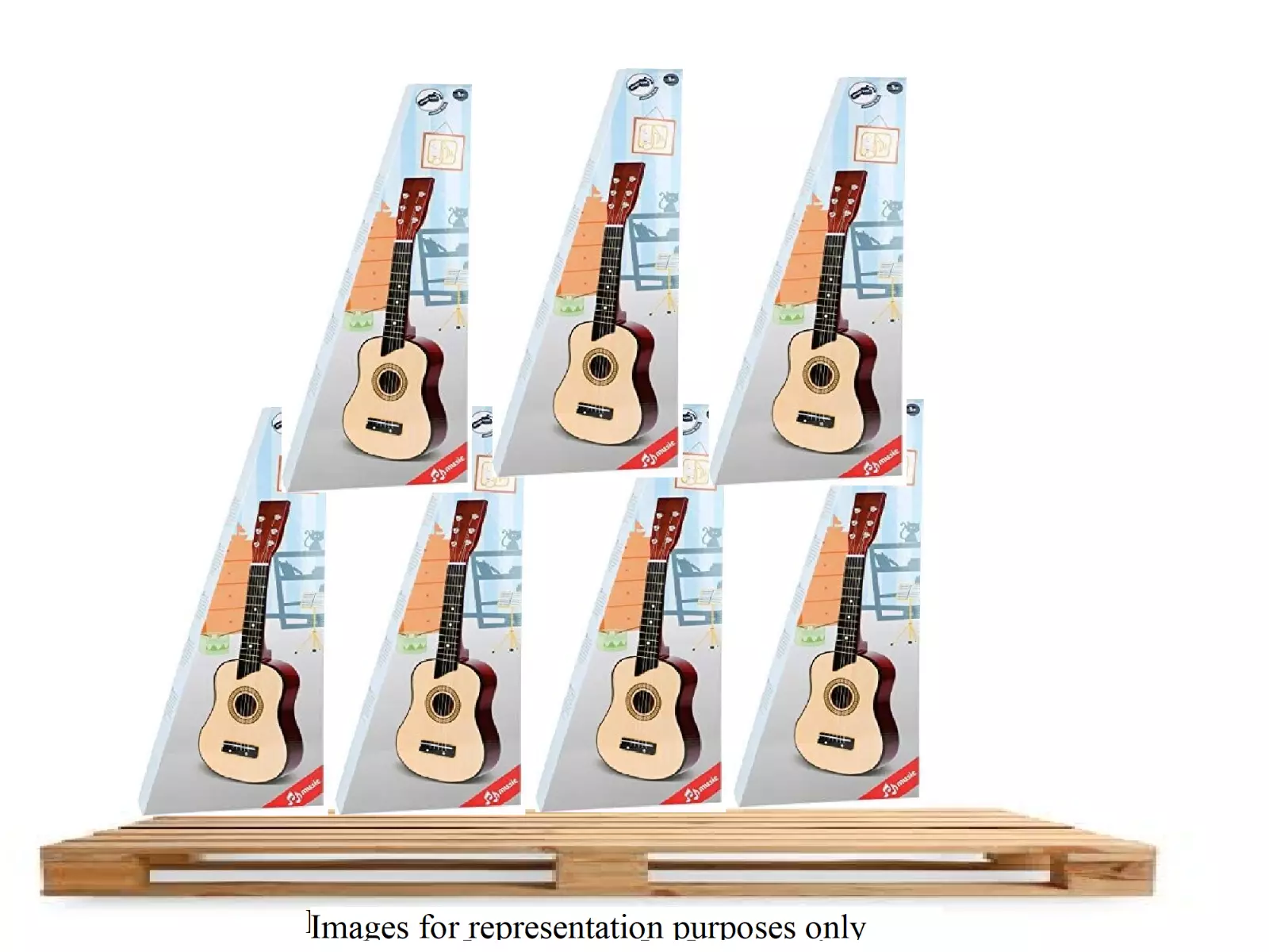 JOBLOT 120x Natural Children Guitar New Wood Toy Great Learn to Play Small RRP £2758.89