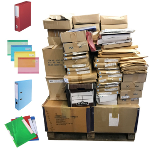 Pallet of Approx. 1,442 Mixed Files, Ring Binders, Popper Wallets & More!