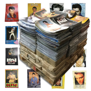 One Off Pallet of 2,238 Mixed Official Elvis Presley Vintage Calendars