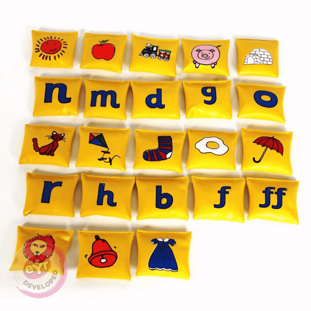 10 Sets of Phase 3 Phonic Bean Bag Educational Games And Learning Nursery Activity