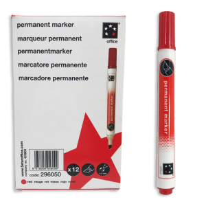 One Off Joblot of 60 Packs of 12 Red 5 Star Office Permanent Markers