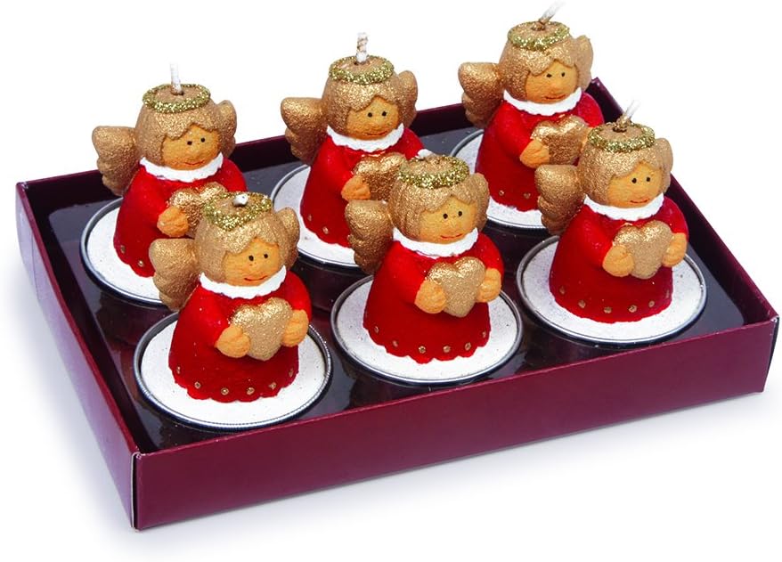 20x Holiday Festive Tealight Angels Candle Light Set (Each Set Has 6 Tealights Inside)