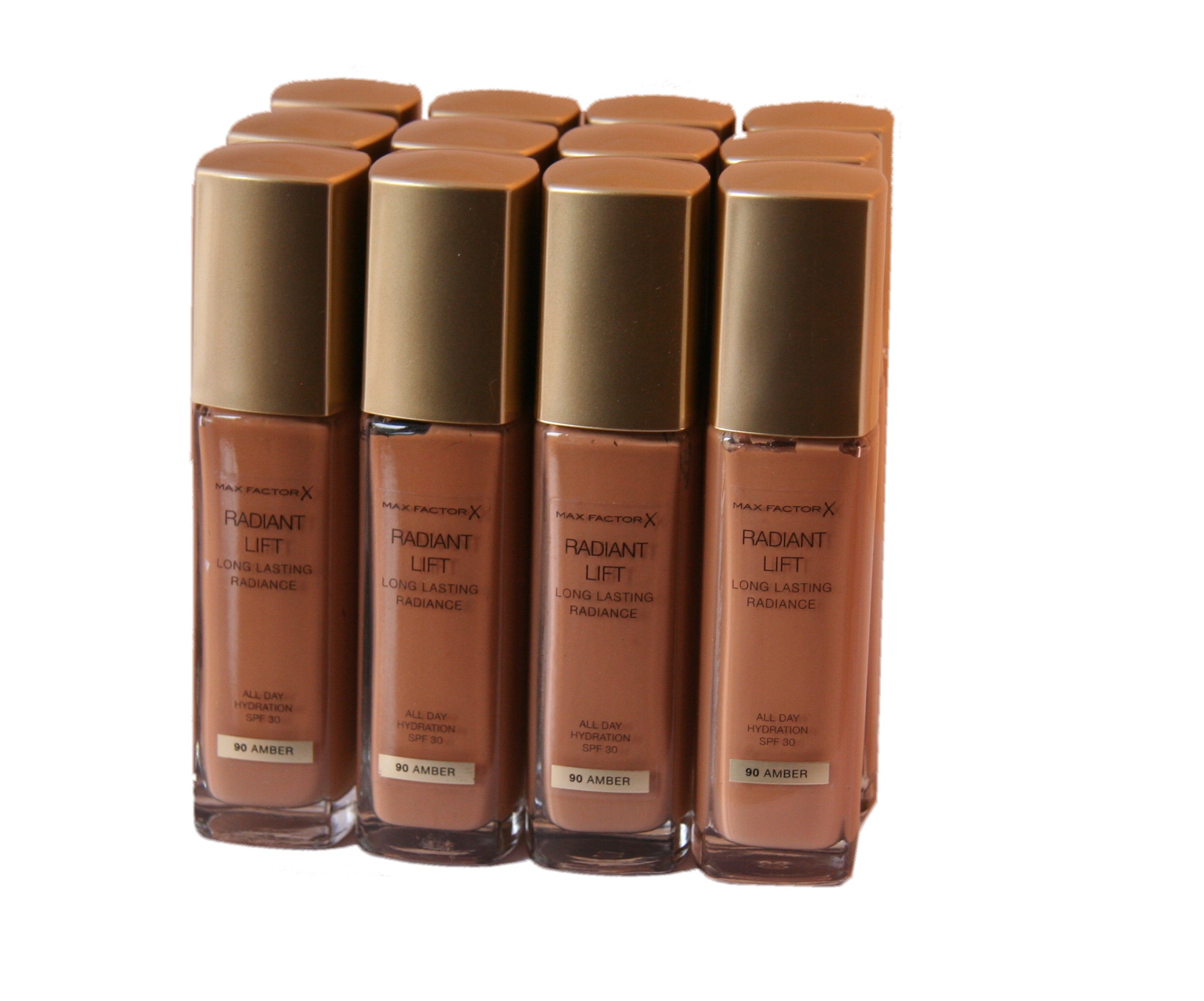 12 x Max Factor Radiant Lift Foundation | Amber 90 | 30ml | All Day Hydration