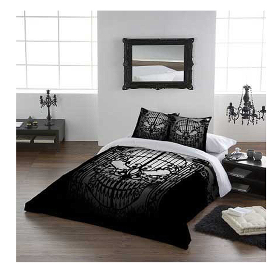 100% Cotton Luxury Gothic Skull Duvet Cover Sets Printed Homewares Skull Home Decor