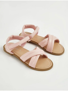 One Off Joblot of 5 Girl's Ex-Chainstore Pink Cross Strap Sandals