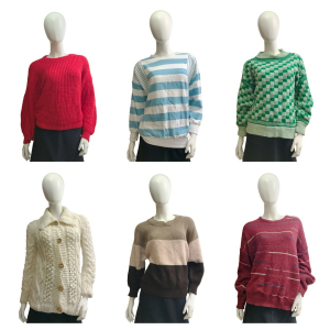 One Off Joblot of 12 Ladies Mixed Vintage Knitwear - Jumpers & Cardigans