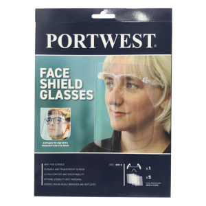 One Off Joblot of 74 Portwest Face Shield Glasses - 250 Micron