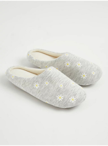 One Off Joblot of 10 Girl's Ex-Chainstore Grey Daisy Mule Slippers