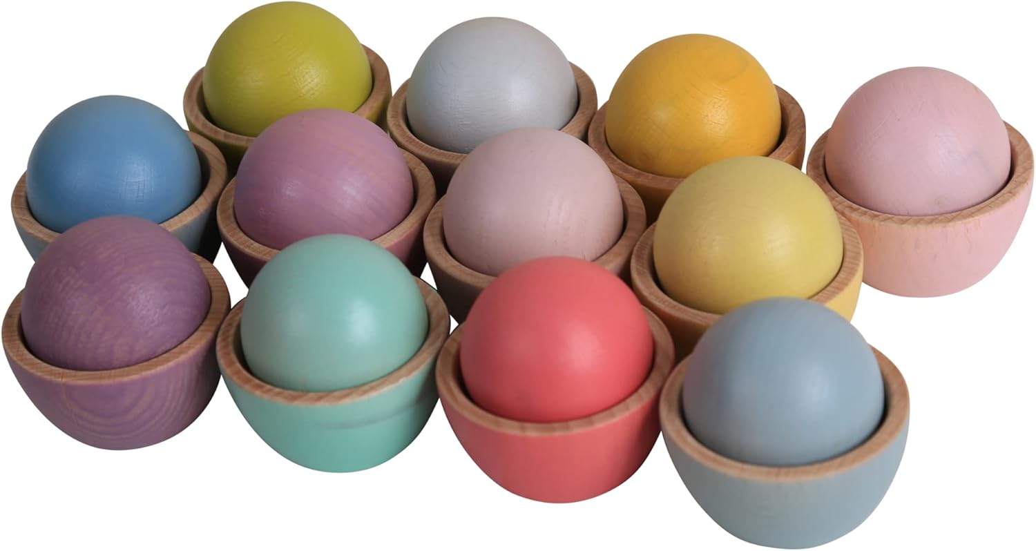 10 Wooden Pastel Ball In Cup Sets Party Paint Activity Fun Family And Friends