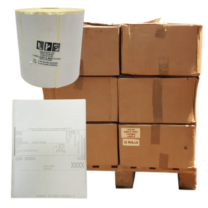 Pallet of 559 Mixed Thermal Transfer Label Rolls - 105/110mm x 140mm