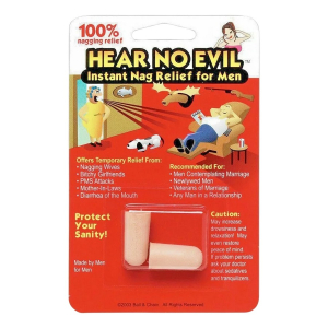 One Off Job Lot of 200 Hear No Evil Novelty Ear Plugs - Instant Nag Relief