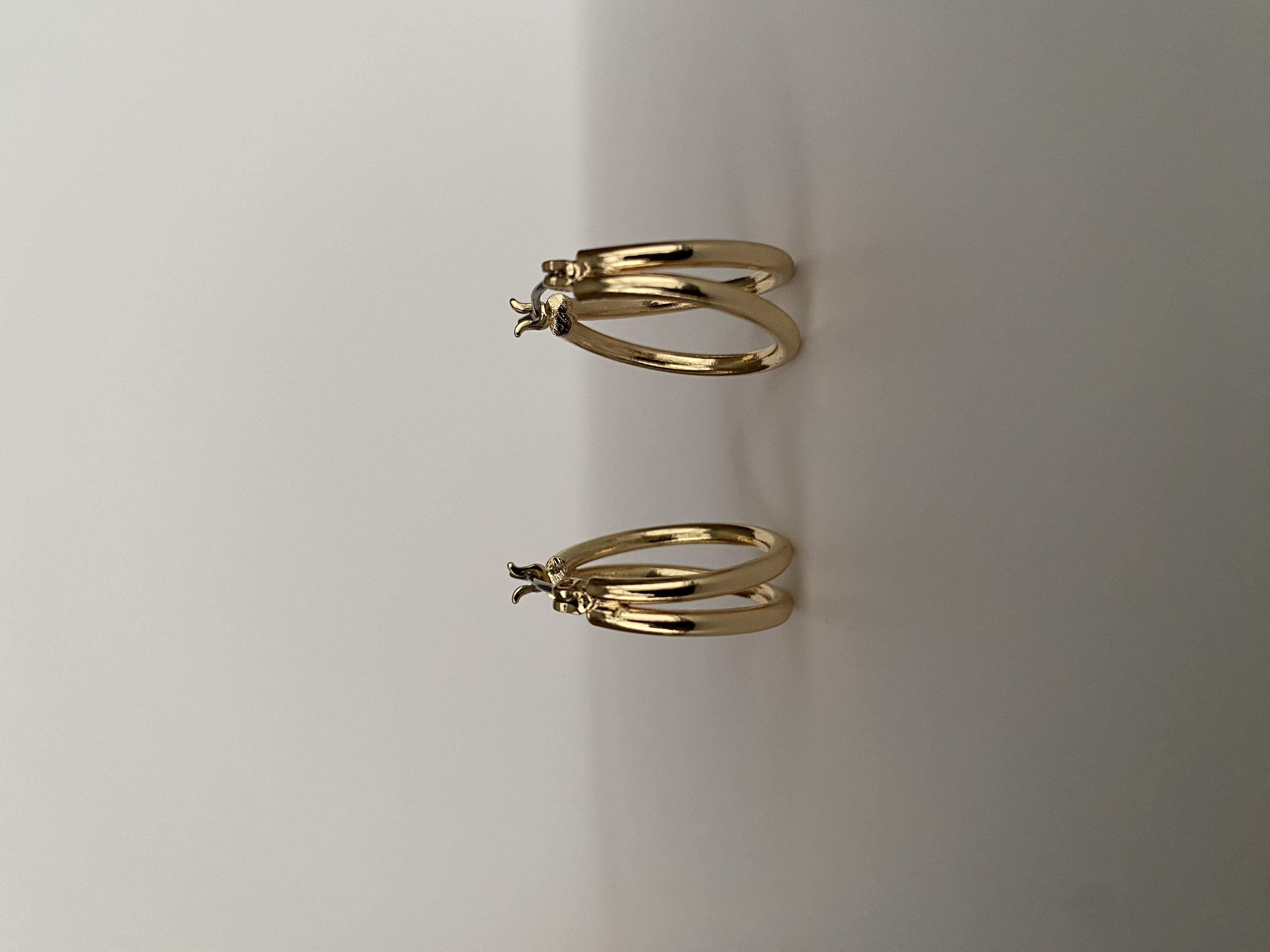 18k Gold Plated Double Hoop Earrings