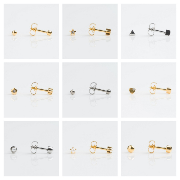 STUDEX Ear Piercing SURGICAL EAR PIERCING STUDS / GOLD PLATED MINI BIR / STUDEX  EARRINGS / STUDEX PIERCING – uptowntools