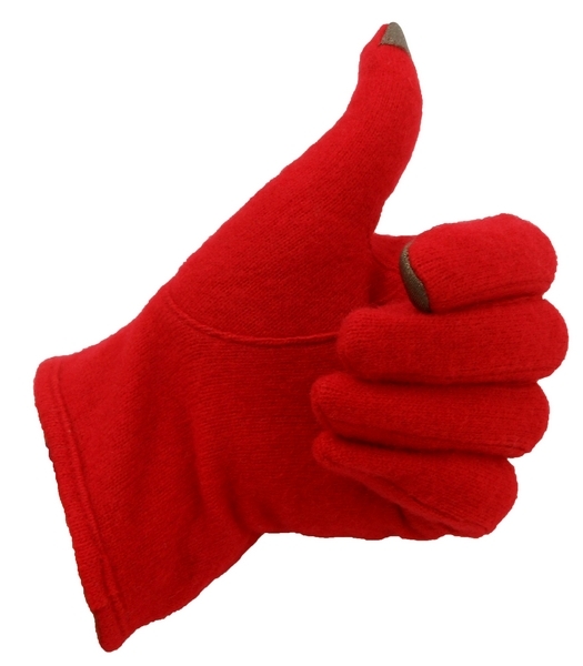 ladies red gloves