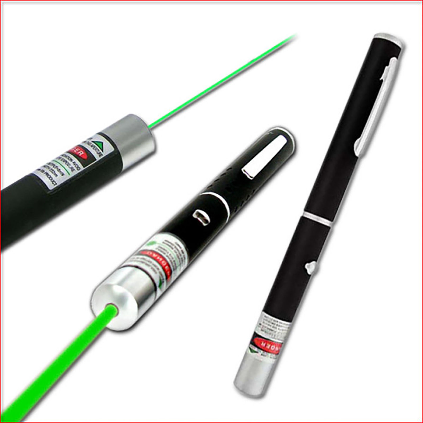 One Off Joblot of 21 Green High Power Laser Pointer Pen 1mW 532nm