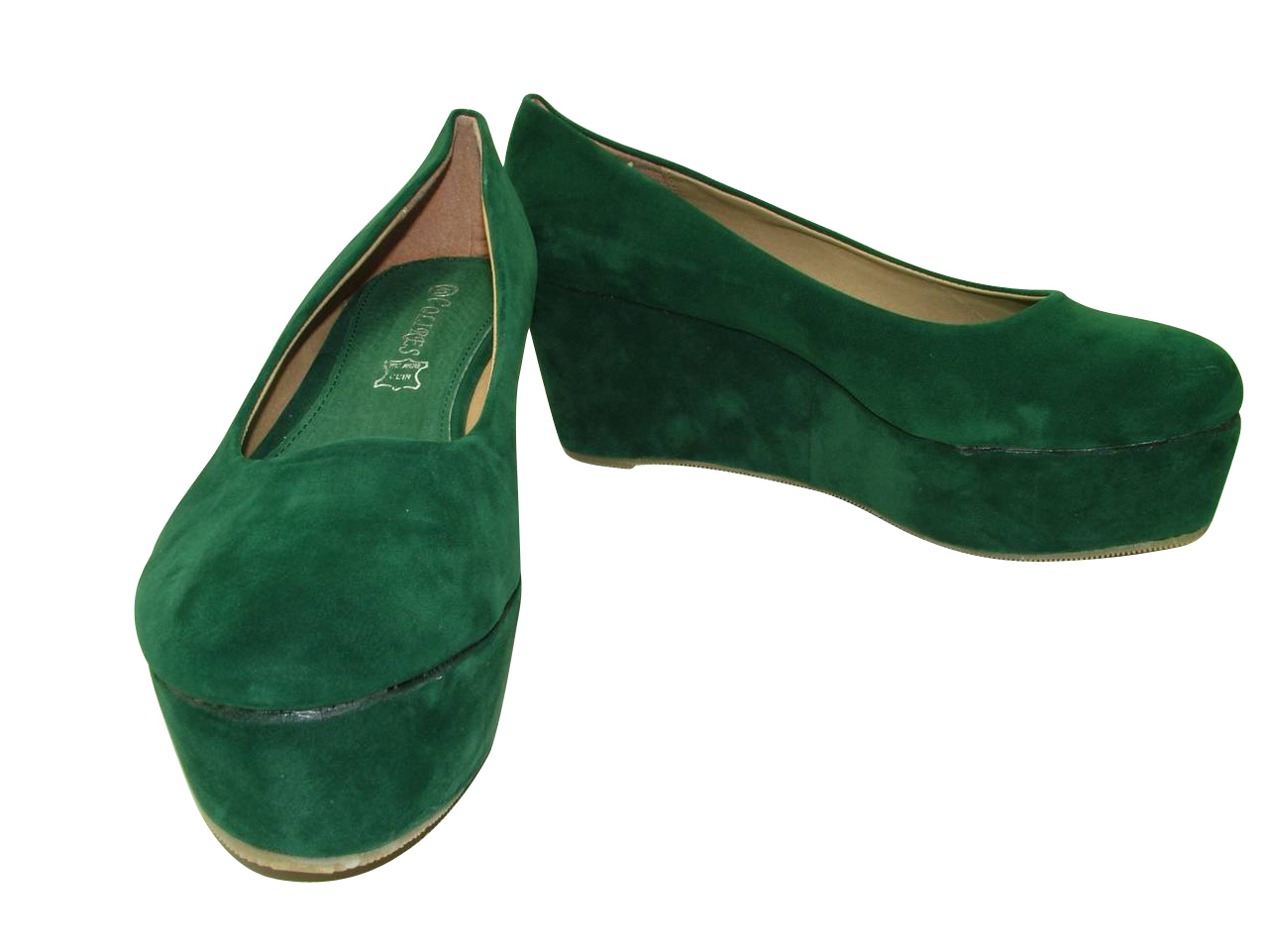 Wholesale Joblot Of 10 Ladies Green Platform Ballet Flats (C2156)