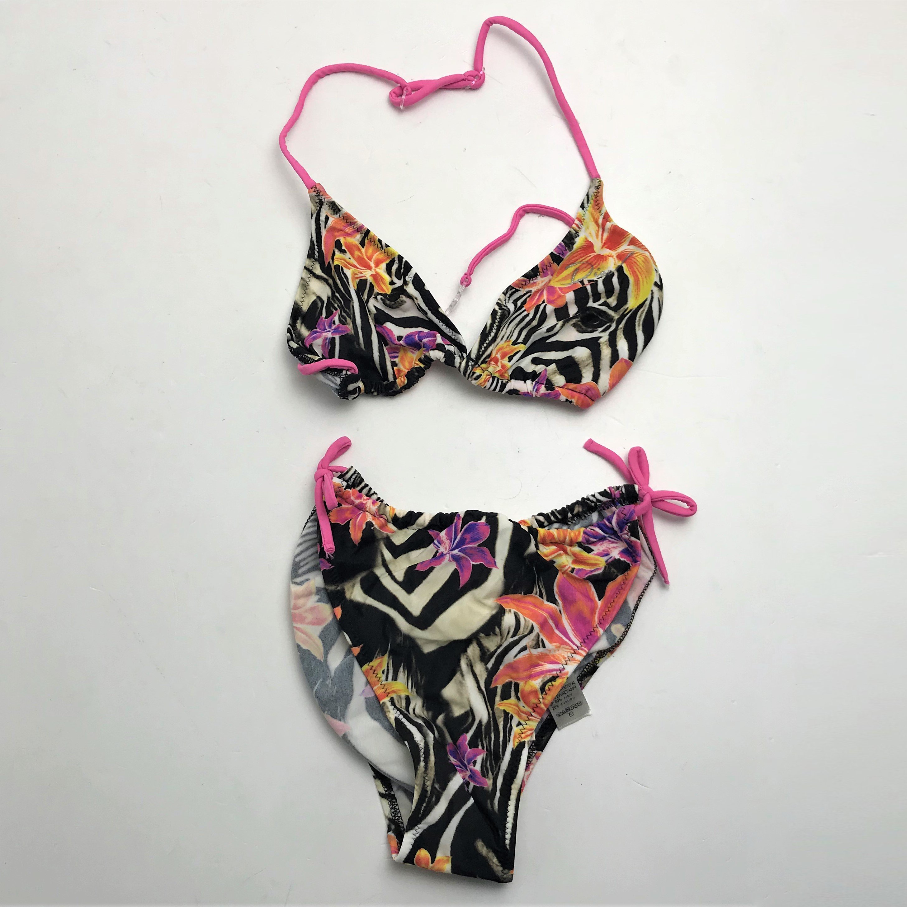 Joblot of 7 Diesel Girl Exotic Zebra Flower Swimming Bikinis Size 8-16